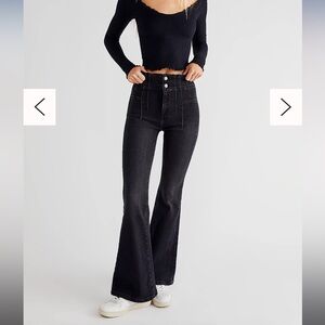 Free People Jayde Black Flare Jeans